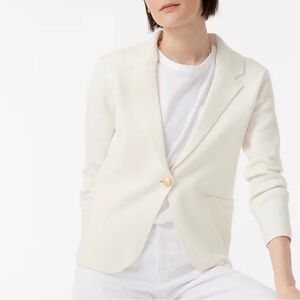 NEW J. Crew Camille Shrunken Sweater Blazer in Ivory White, Size S